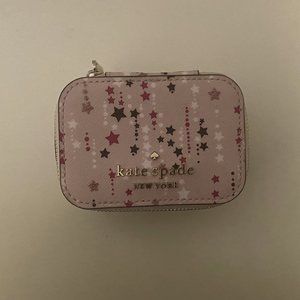 Kate spade Twinkle Printed Travel jewelry holder small Box Pink Multi